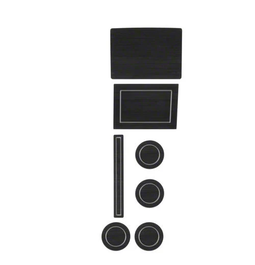 Center Console Cup Holder Inserts; Black/Gray (17-26 F-150 w/ Bucket Seats & Center Console Shifter)