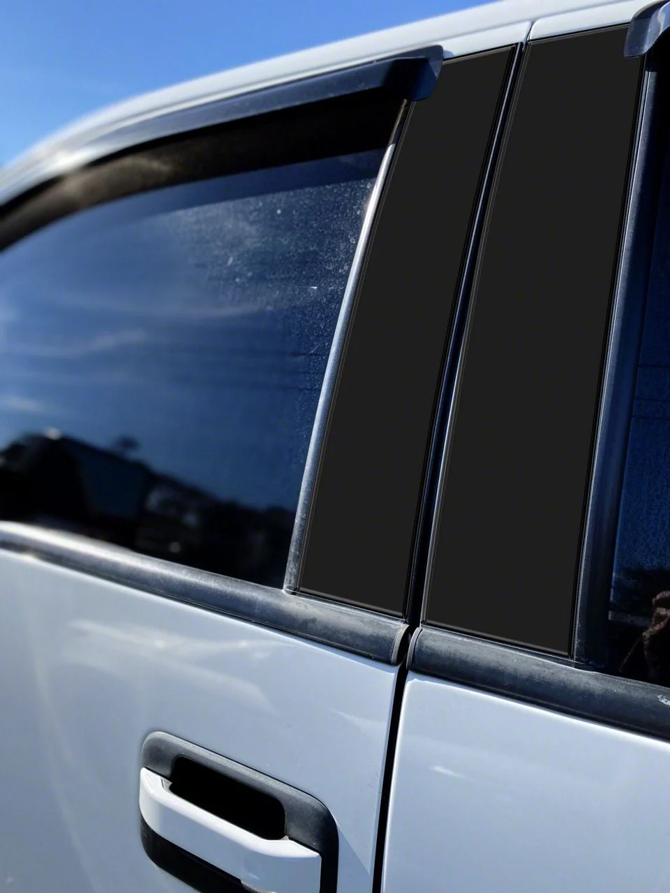 Door Pillar Accent Trim; Gloss Black (09-14 F-150 SuperCab, SuperCrew)