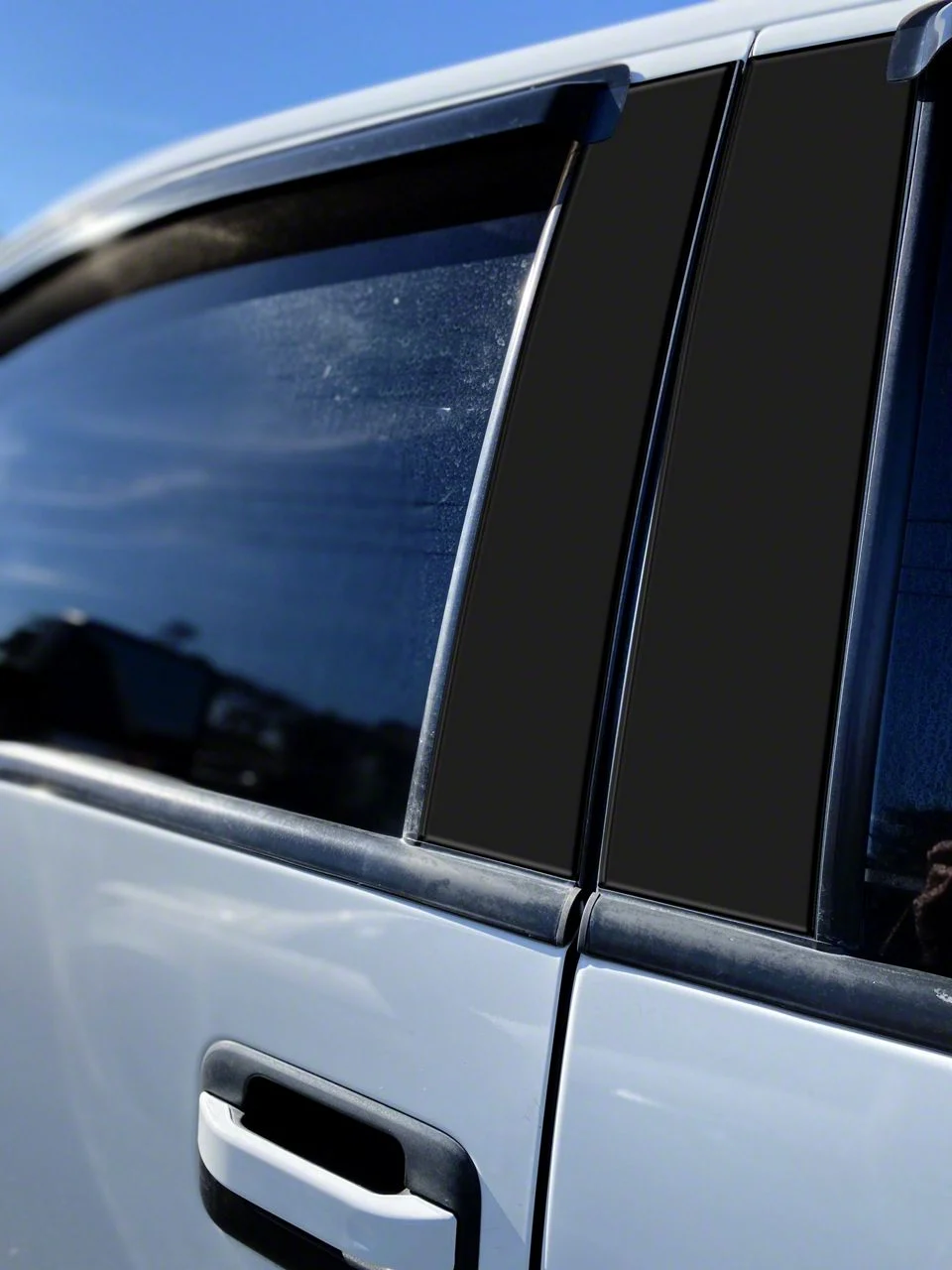 Door Pillar Accent Trim; Matte Black (09-14 F-150 SuperCab, SuperCrew)
