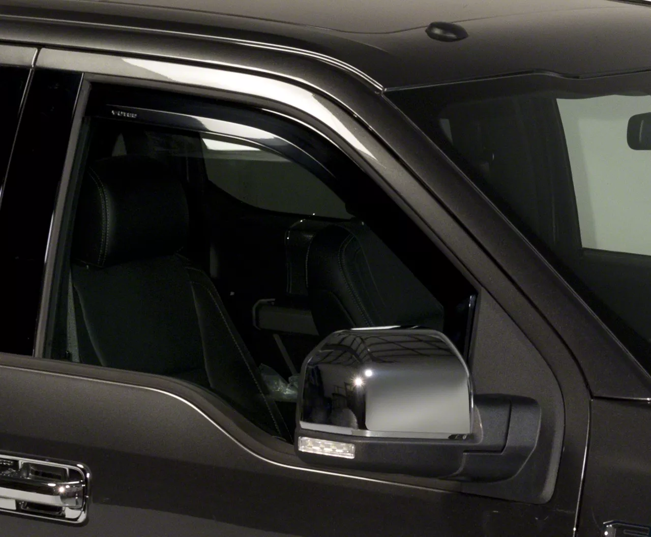 Putco Element Tinted Window Visors; Channel Mount; Front (21-26 F-150)