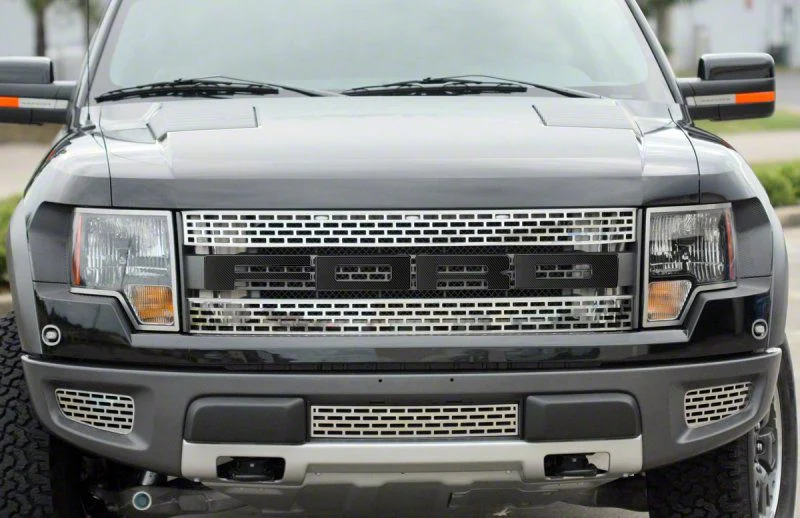 F-O-R-D Grille Letters; Carbon Fiber Wrap (10-14 F-150 Raptor)