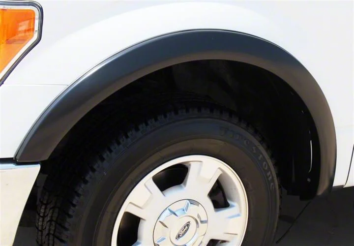 Elite Series Sport Style Fender Flares; Front; Textured Black (09-14 F-150, Excluding Raptor)