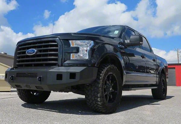 Fortis Front Bumper; Textured Black (15-17 F-150, Excluding Raptor)