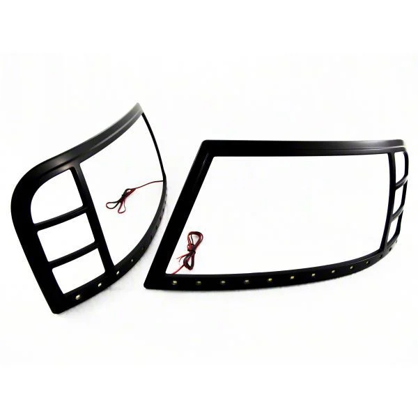 LED Headlight Bezels; Black (04-08 F-150)