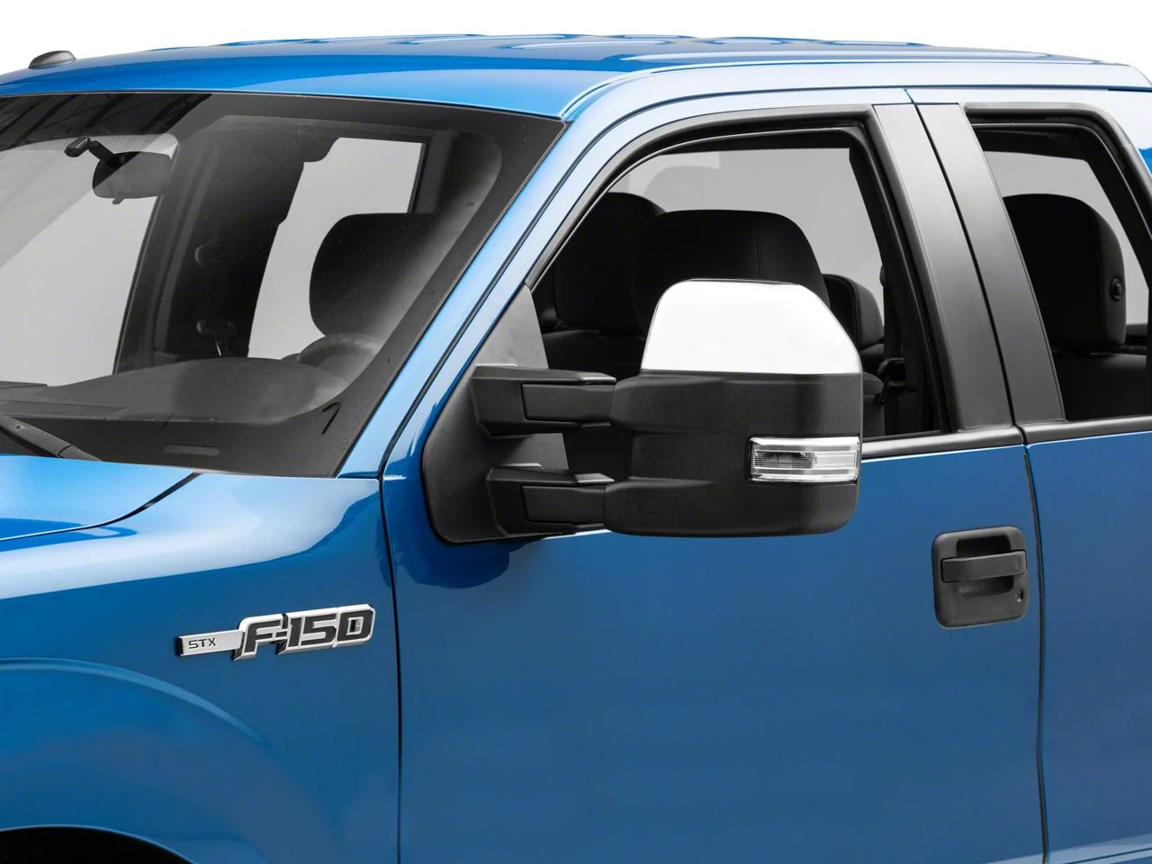 Powered Heated Towing Mirrors with Clear Turn Signals; Chrome (07-14 F-150)