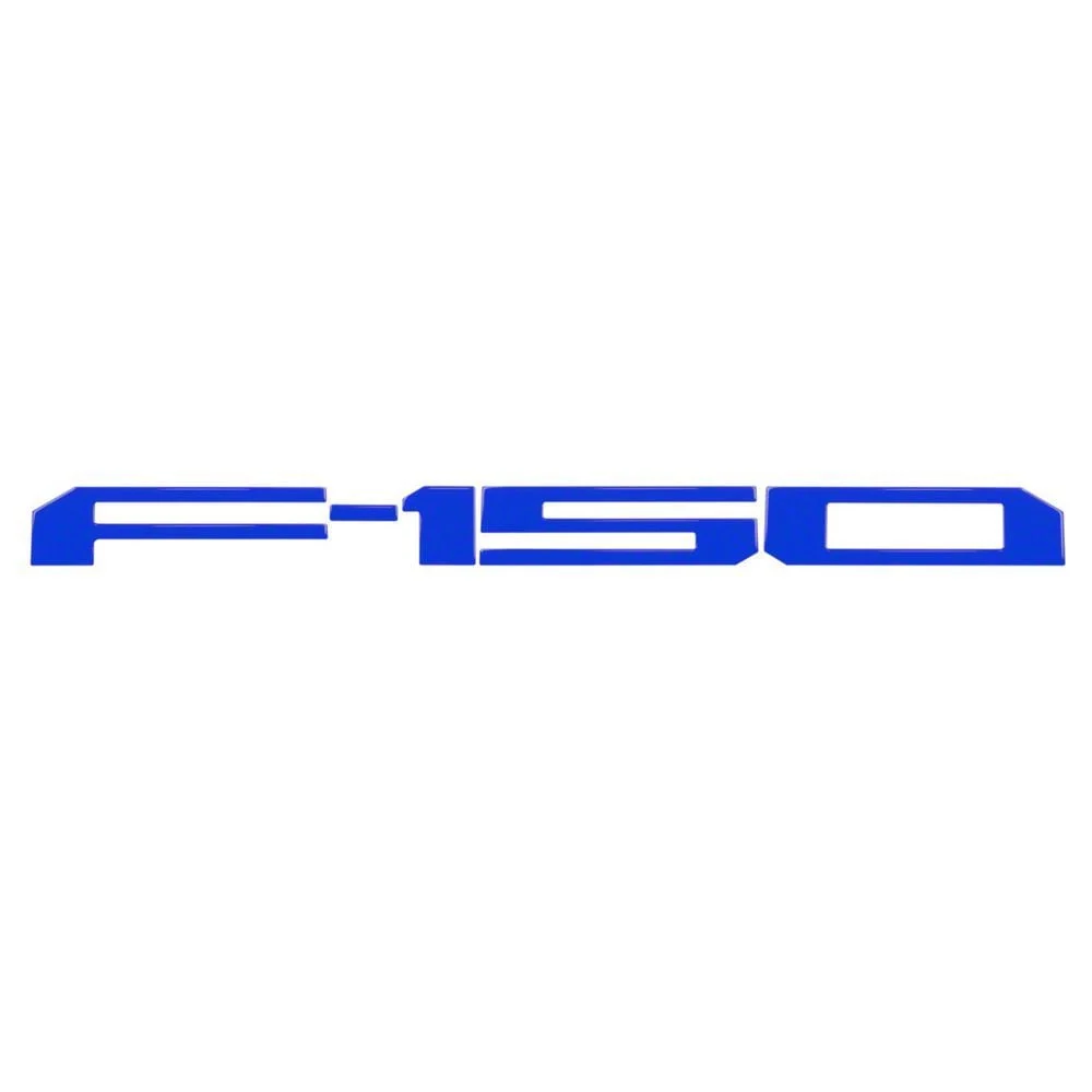 Raised Logo Acrylic Emblem Tailgate Inserts; Blue (18-20 F-150 w/o Tailgate Applique)