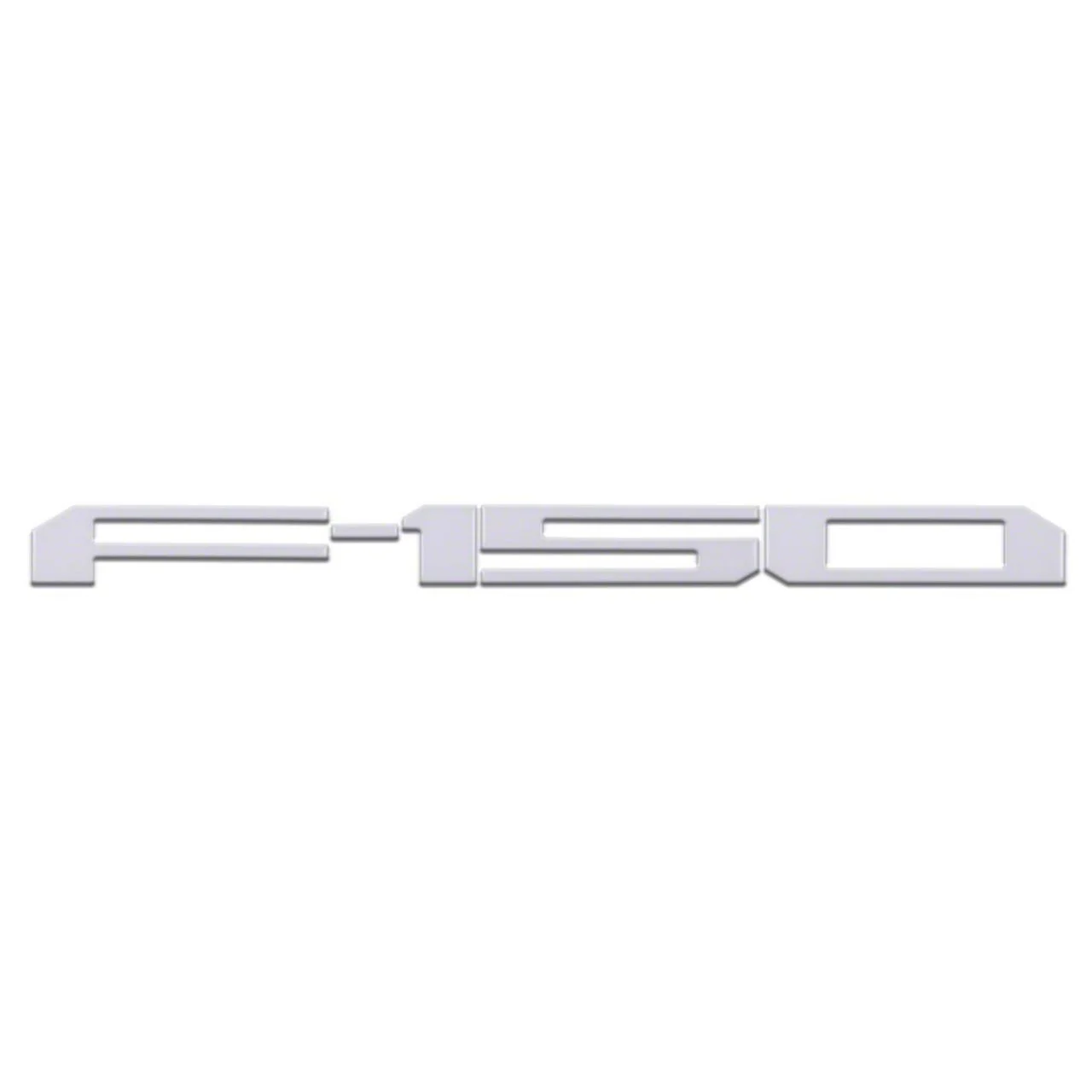 Raised Logo Acrylic Emblem Tailgate Inserts; Chrome (18-20 F-150 w/o Tailgate Applique)