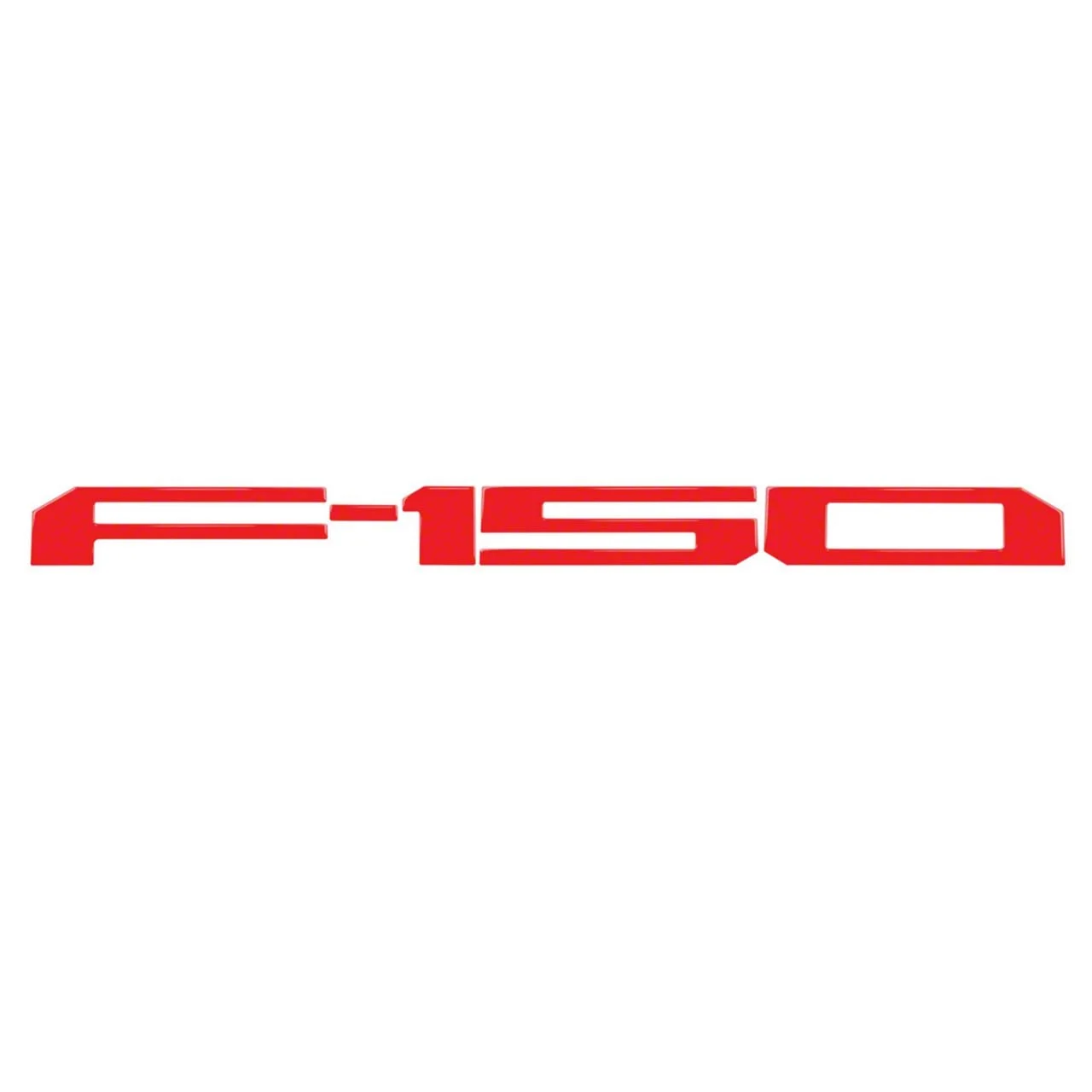 Raised Logo Acrylic Emblem Tailgate Inserts; Red (18-20 F-150 w/o Tailgate Applique)