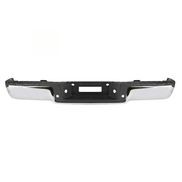 Replacement Rear Bumper; Pre-Drilled for Backup Sensors; Chrome (06-08 F-150 Styleside)