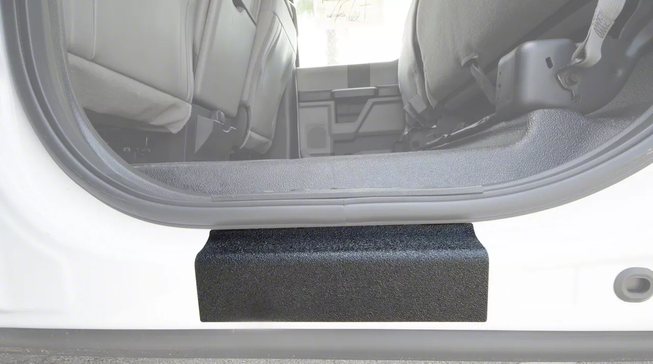 Rear Door Sill Protection; Textured Black (15-26 F-150 SuperCrew)