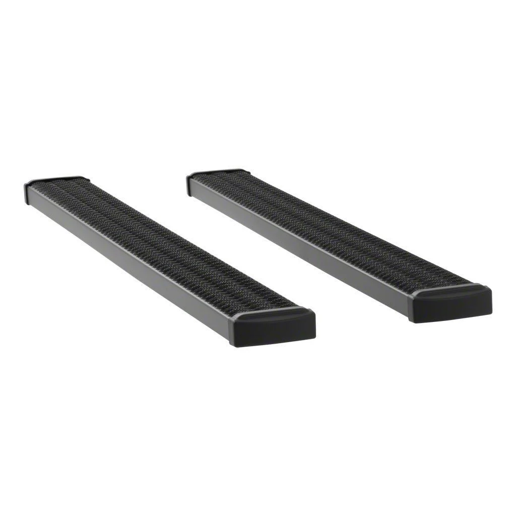 Grip Step 7-Inch Running Boards; Textured Black (15-26 F-150 Regular Cab w/ 6-1/2-Foot Bed)