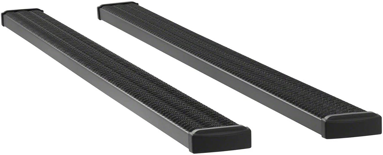 Grip Step 7-Inch Running Boards without Mounting Brackets; Textured Black (09-26 F-150 SuperCab w/ 8-Foot Bed)