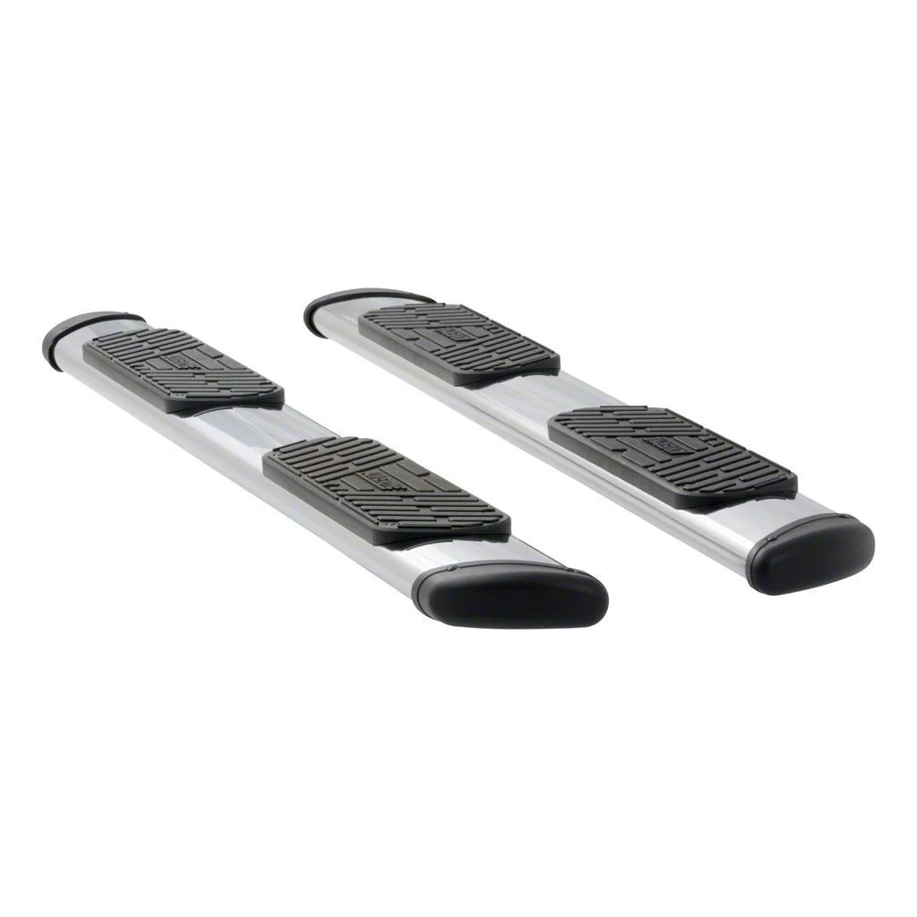 Regal 7-Inch Oval Side Step Bars without Mounting Brackets; Polished Stainless (04-26 F-150 SuperCrew)