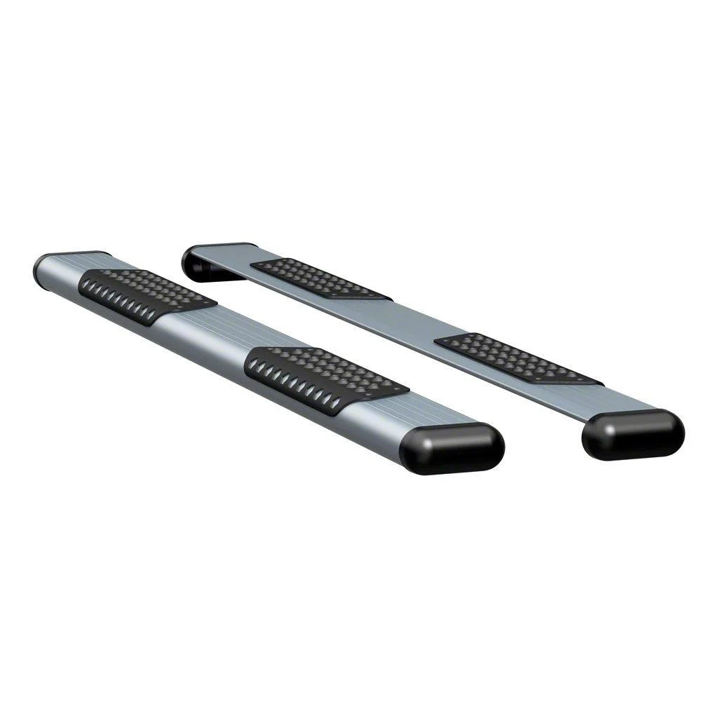 O-Mega II 6-Inch Oval Side Step Bars without Mounting Brackets; Silver (09-26 F-150 Regular Cab w/ 6-1/2-Foot Bed; 04-26 F-150 SuperCab)