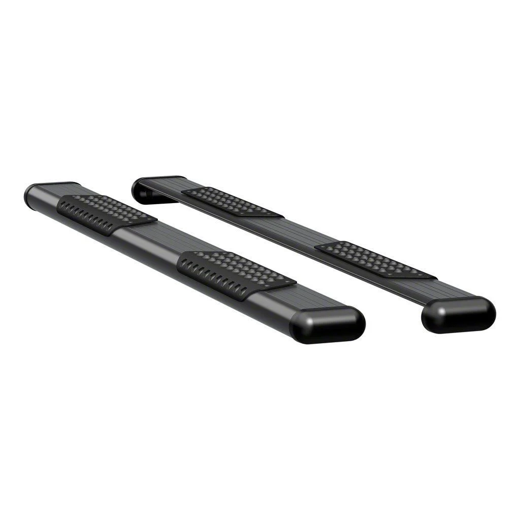 O-Mega II 6-Inch Oval Side Step Bars without Mounting Brackets; Textured Black (09-20 F-150 Regular Cab w/ 6-1/2-Foot Bed; 04-26 F-150 SuperCab)