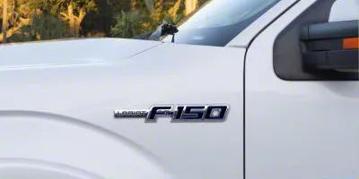 Side Emblem Insert Letters; Textured Black with Blue Outline (09-14 F-150, Excluding Raptor)