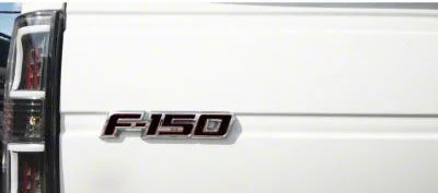 Tailgate Emblem Insert Letters; Textured Black with Red Outline (09-14 F-150)