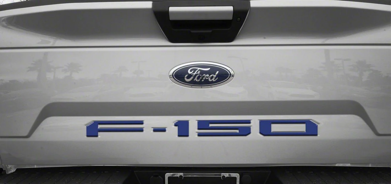 Tailgate Insert Letters; Ford Emblem Blue (18-20 F-150 w/o Tailgate Applique)