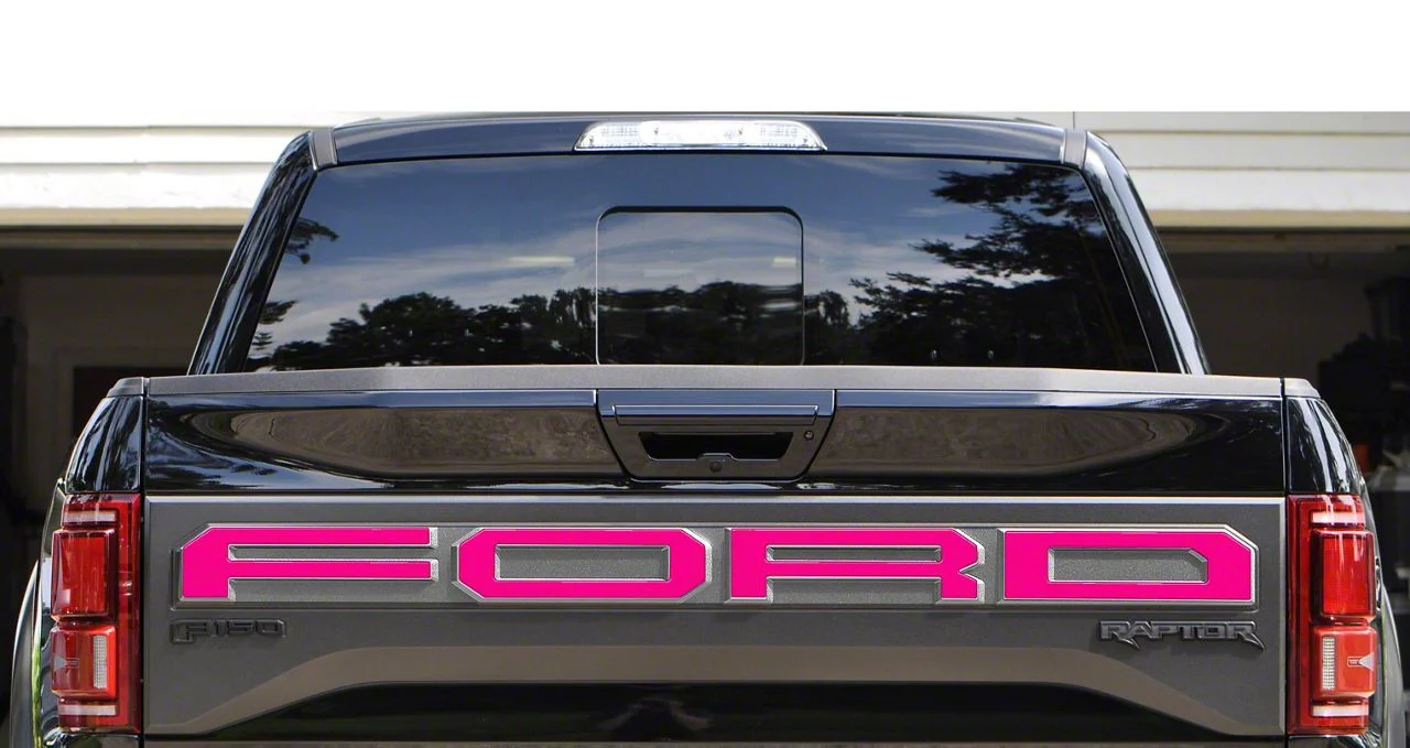 Tailgate Letter Overlays; Hot Pink (17-18 F-150 Raptor w/ Tailgate Applique)