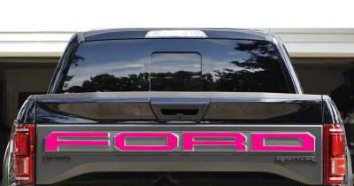 Tailgate Letter Overlays; Hot Pink (19-20 F-150 Raptor w/ Tailgate Applique)