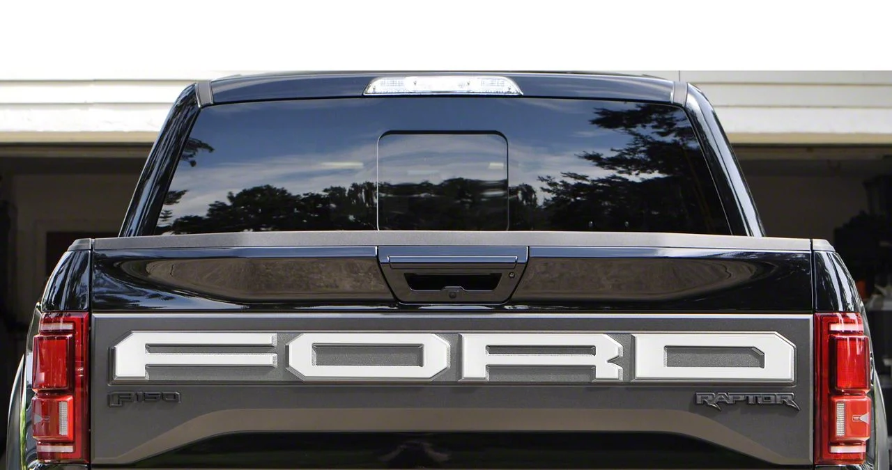 Tailgate Letter Overlays; Matte White (17-18 F-150 Raptor w/ Tailgate Applique)