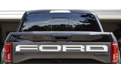 Tailgate Letter Overlays; Matte White (19-20 F-150 Raptor w/ Tailgate Applique)
