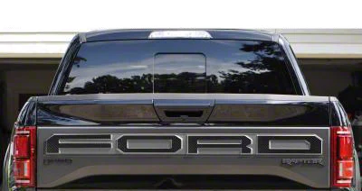 Tailgate Letter Overlays; Raw Real Carbon Fiber (19-20 F-150 Raptor w/ Tailgate Applique)