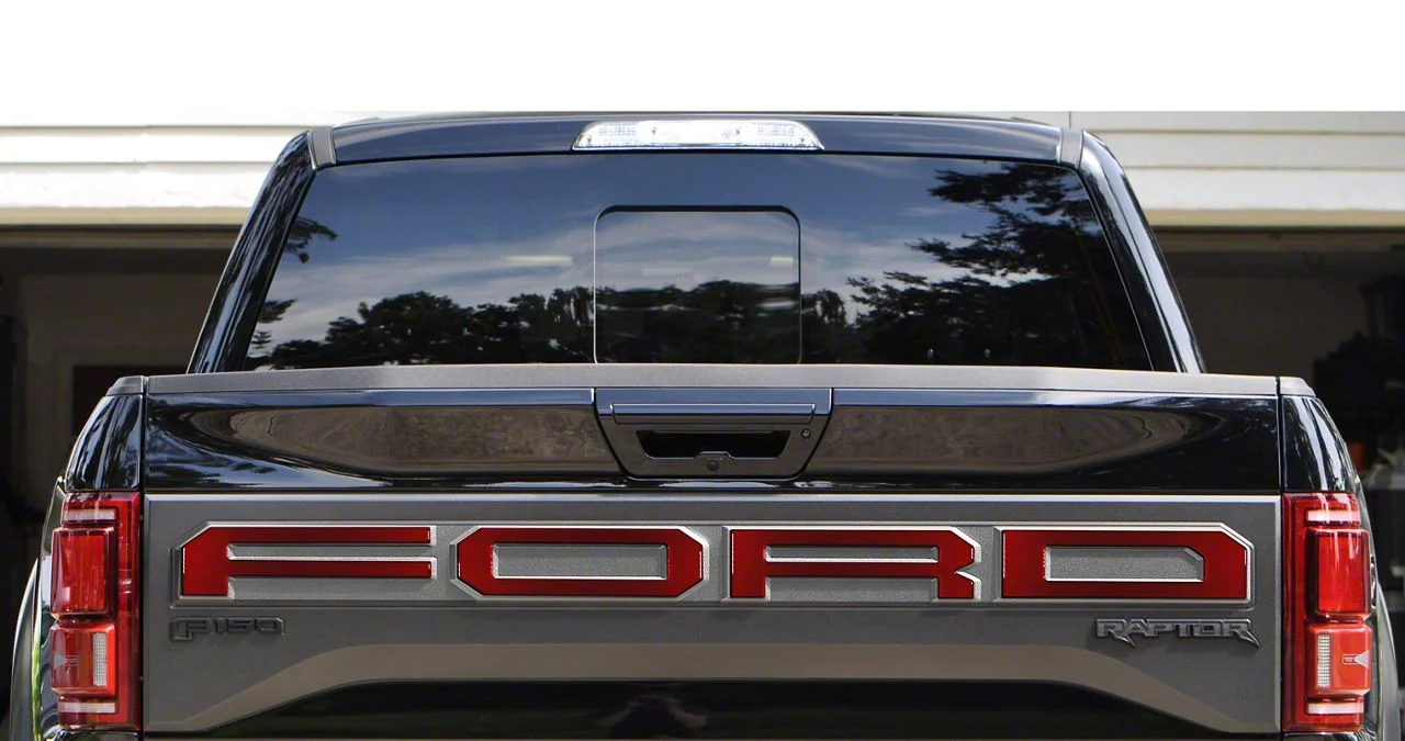 Tailgate Letter Overlays; Ruby Red (17-18 F-150 Raptor w/ Tailgate Applique)