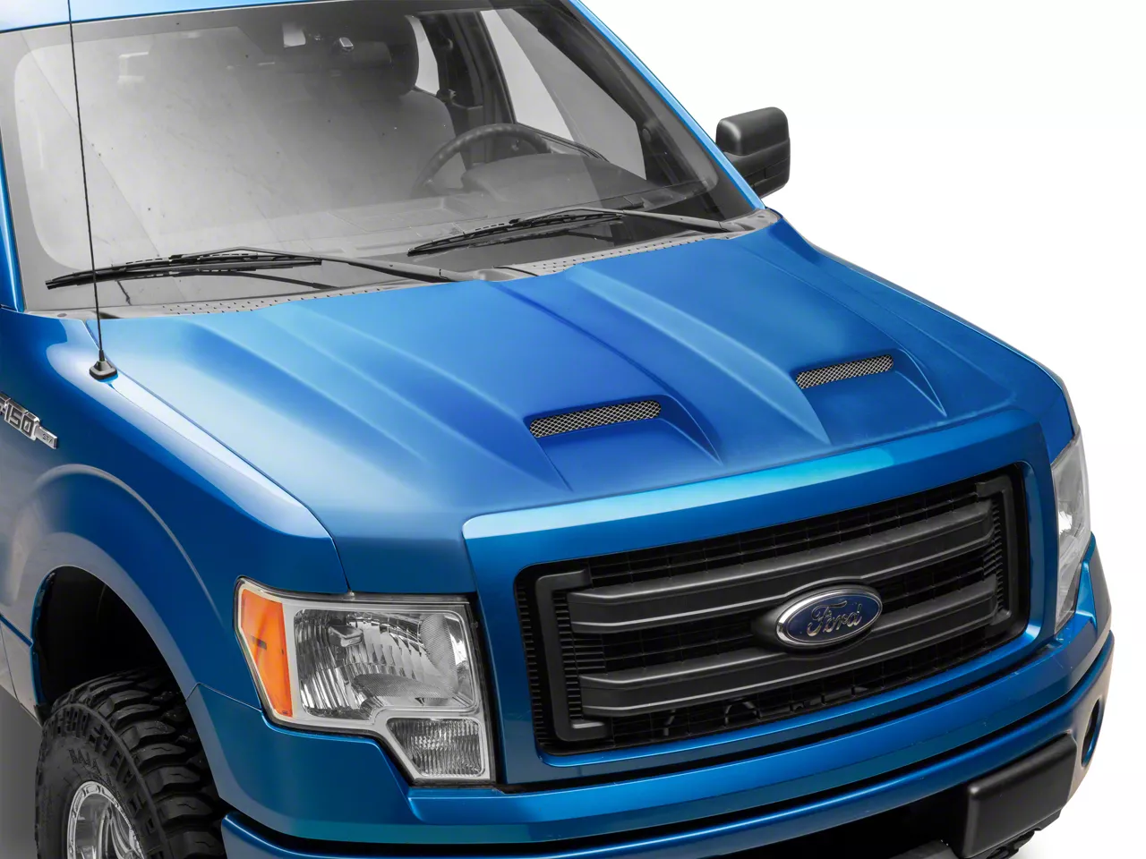 Type-S Style Ram Air Hood; Unpainted (09-14 F-150, Excluding Raptor)