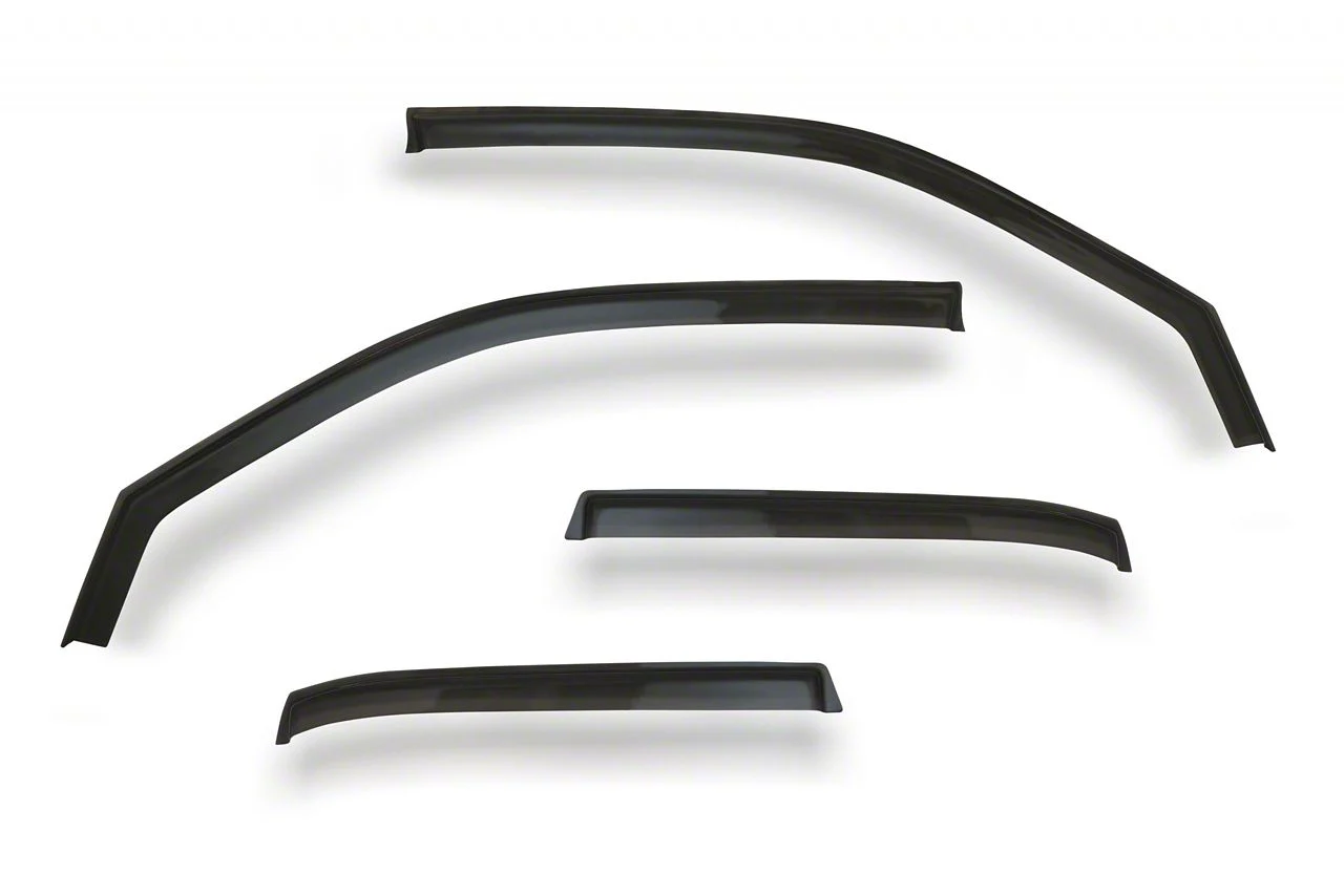 Ventgard Sport Window Deflectors; Carbon Fiber Look; Front and Rear (09-14 F-150 SuperCrew)
