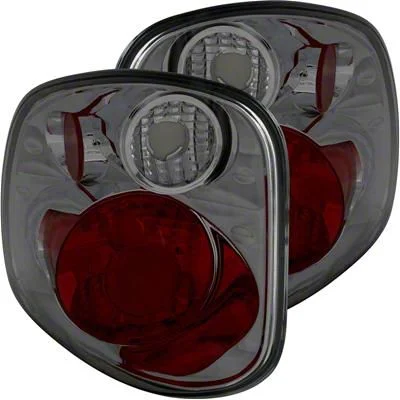 Version 2 Tail Lights; Chrome Housing; Smoked Lens (01-03 F-150 Flareside)