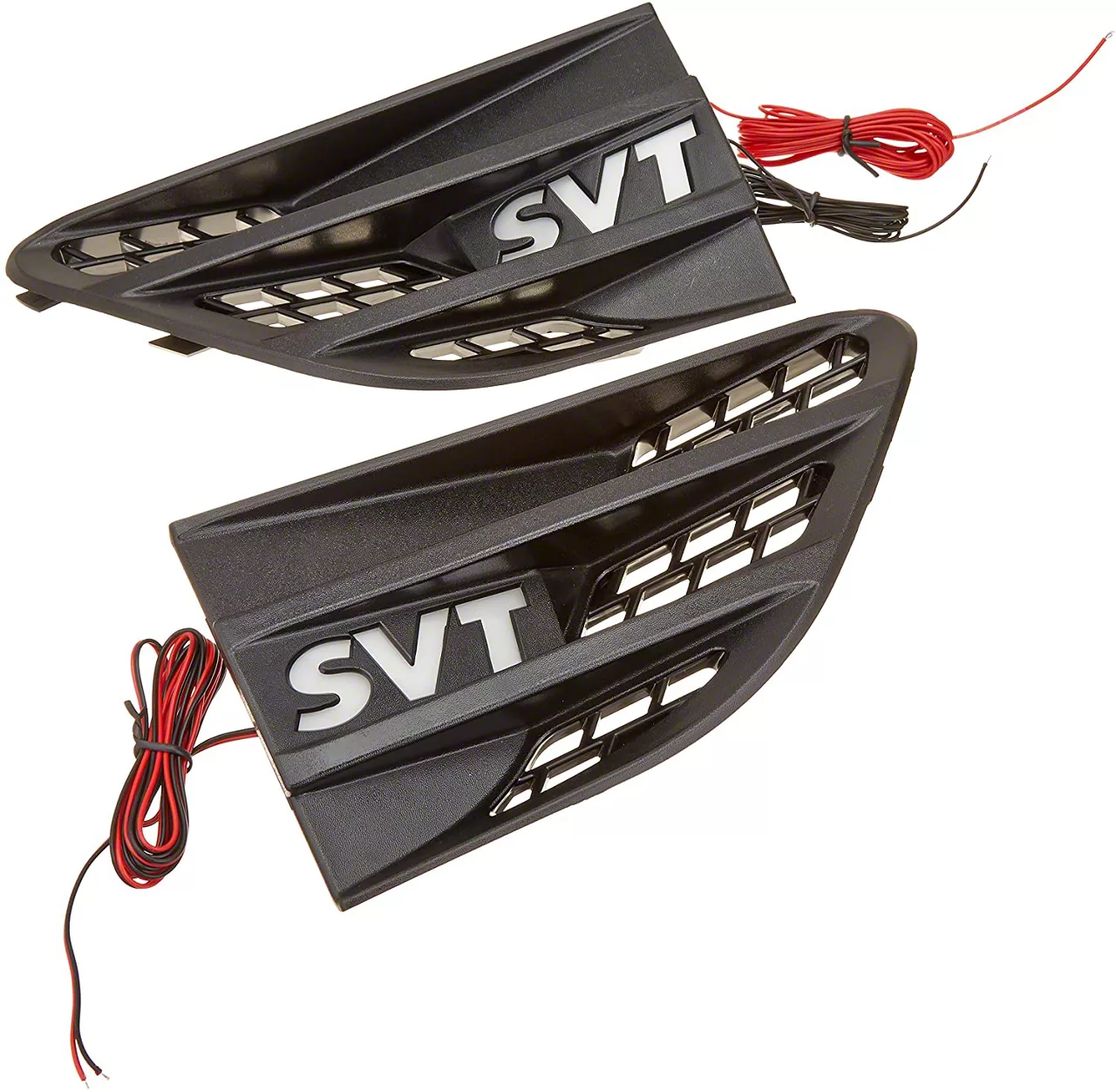 White Illuminated 2-Piece Emblems; Black (10-14 F-150 Raptor)