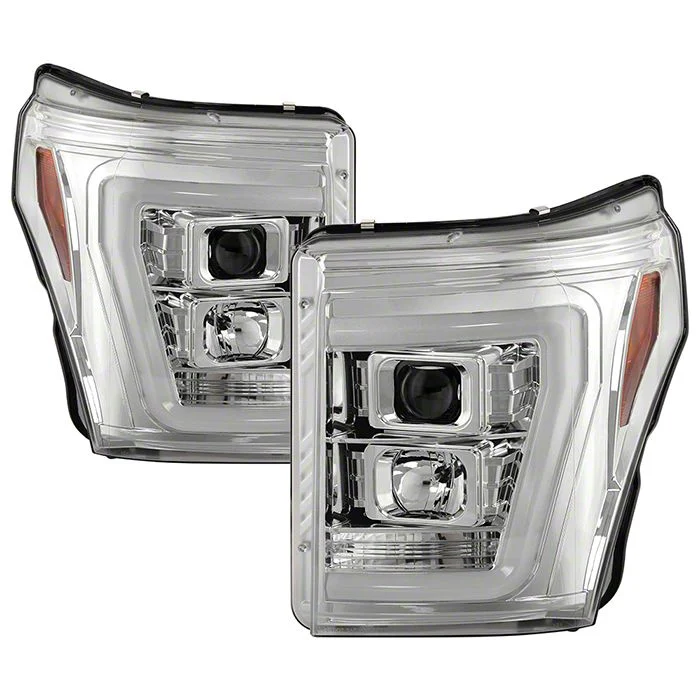 Platinum Series Version 2 High-Power LED Module Headlights; Chrome Housing; Clear Lens (11-16 F-250 Super Duty)