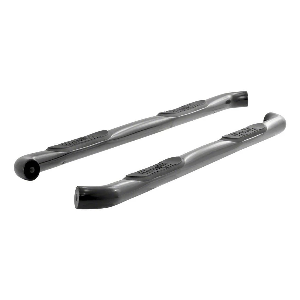 3-Inch Round Side Step Bars; Black (17-26 F-350 Super Duty SuperCrew)