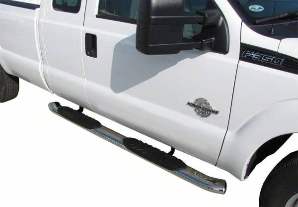 5-Inch Premium Oval Side Step Bars; Stainless Steel (11-16 F-350 Super Duty SuperCab)