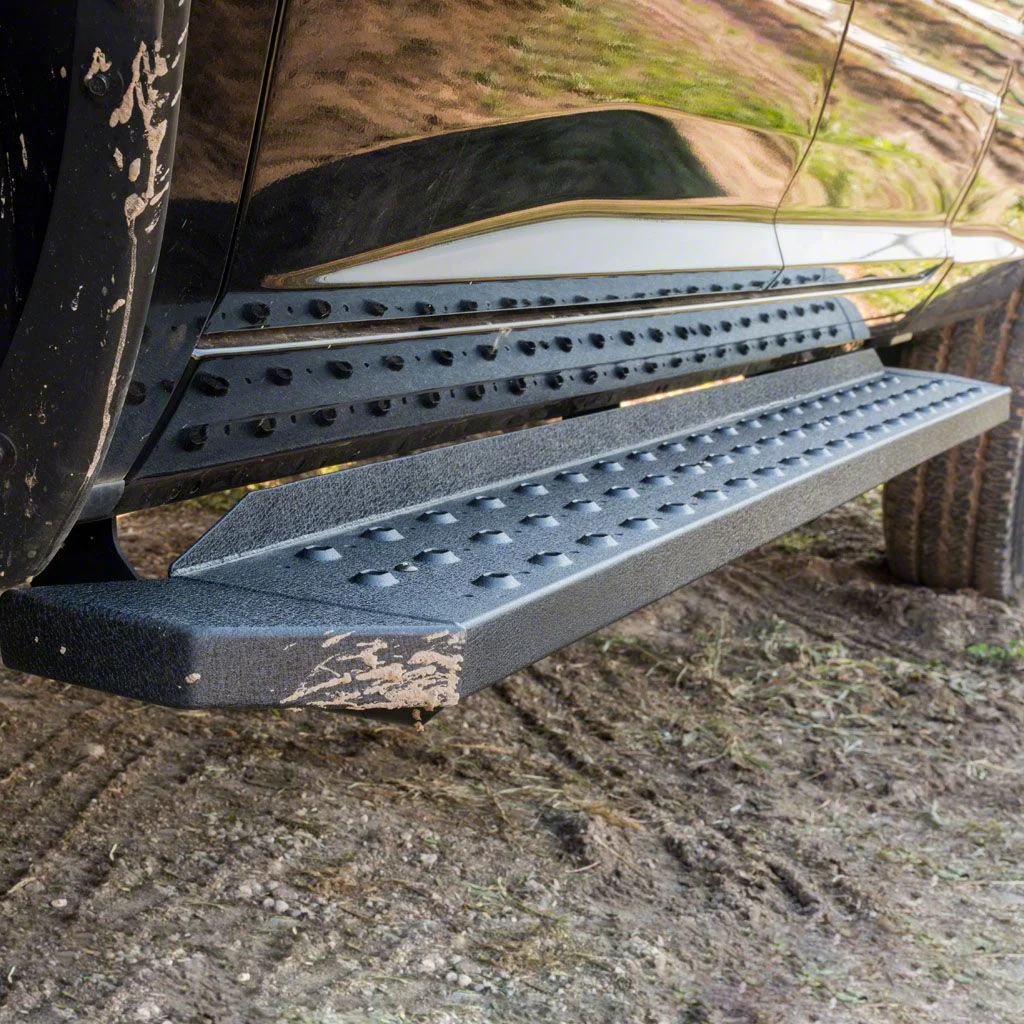 RidgeStep 6.50-Inch Running Boards; Textured Black (17-26 F-350 Super Duty SuperCab)
