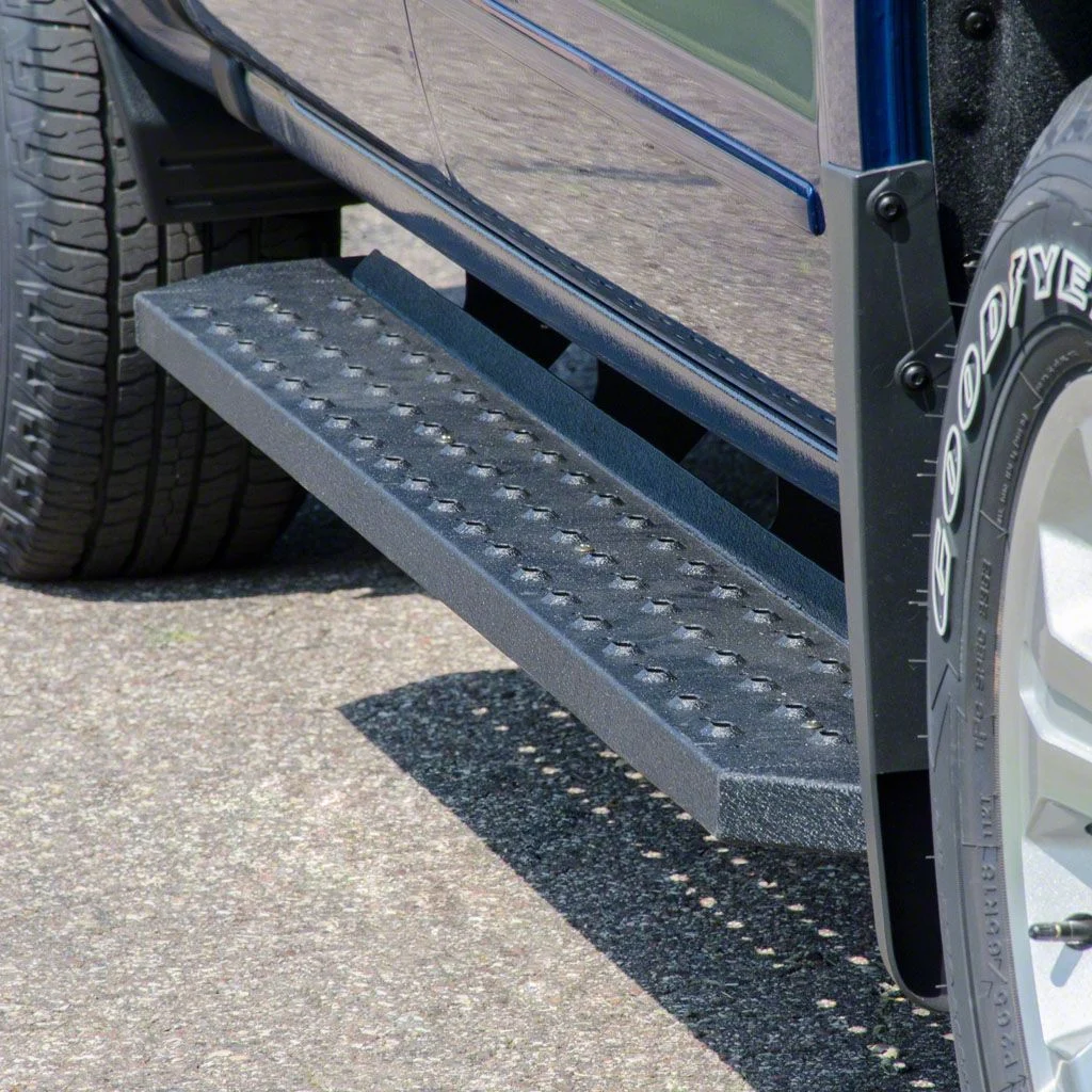 RidgeStep 6.50-Inch Running Boards without Mounting Brackets; Textured Black (11-26 F-350 Super Duty SuperCrew)