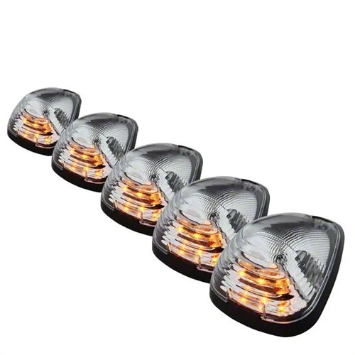 Amber LED Cab Roof Lights; Clear (11-15 F-350 Super Duty)