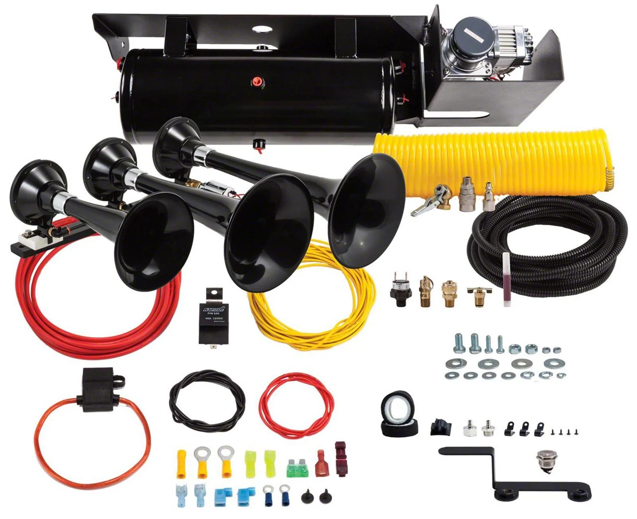 Kleinn Direct Fit Onboard Air System and Model 230 Beast Triple Train Horn (11-16 F-350 Super Duty)