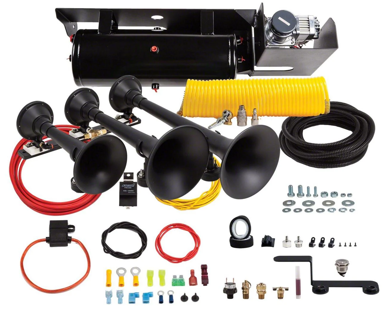 Kleinn Direct Fit Onboard Air System and Model 730 Demon Triple Train Horn (11-16 F-350 Super Duty)