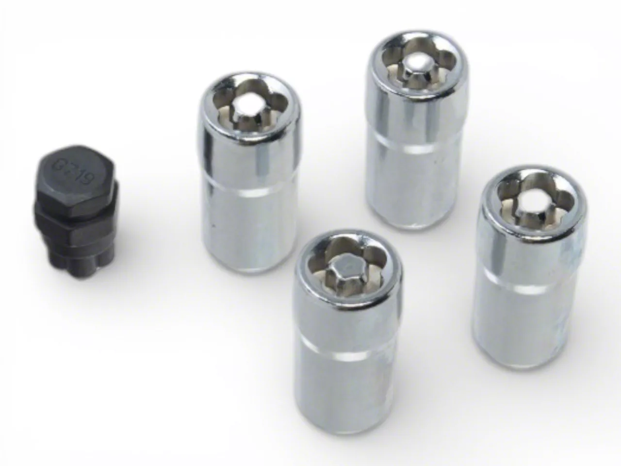 Chrome Duplex Acorn Wheel Lug Nut Locks; M14x1.50; Set of 4 (05-26 F-350 Super Duty)