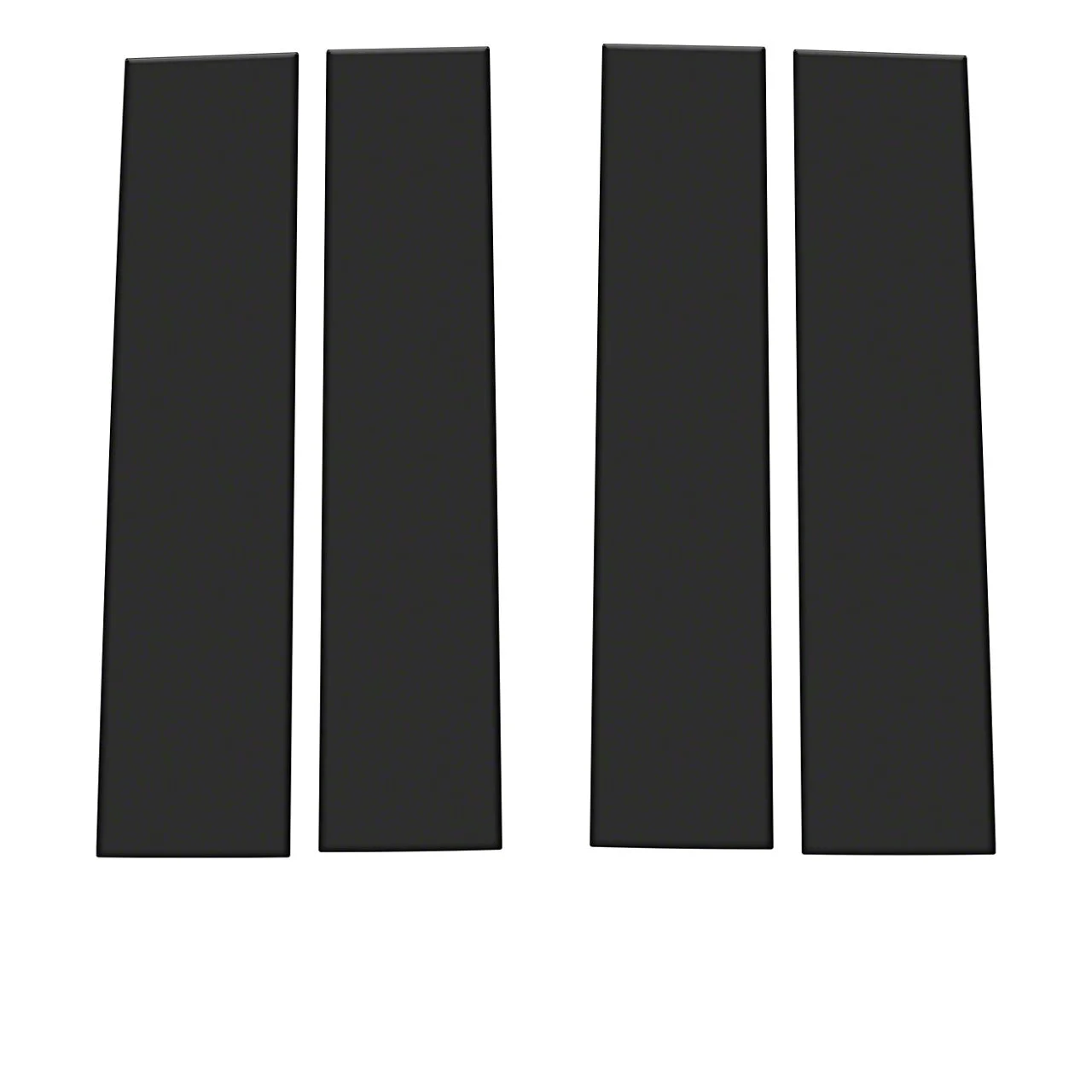 Door Pillar Accent Trim; Matte Black (17-22 F-350 Super Duty)