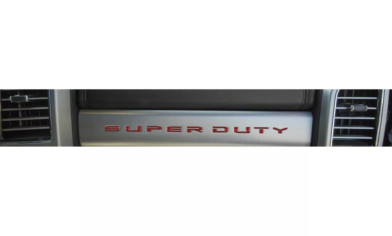 Glove Box Letter Inserts; Ruby Red (17-22 F-350 Super Duty)
