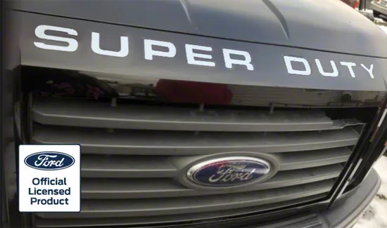 Hood Insert Letters; Silver Metallic (11-16 F-350 Super Duty)