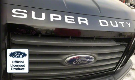 Hood Insert Letters; White (11-16 F-350 Super Duty)