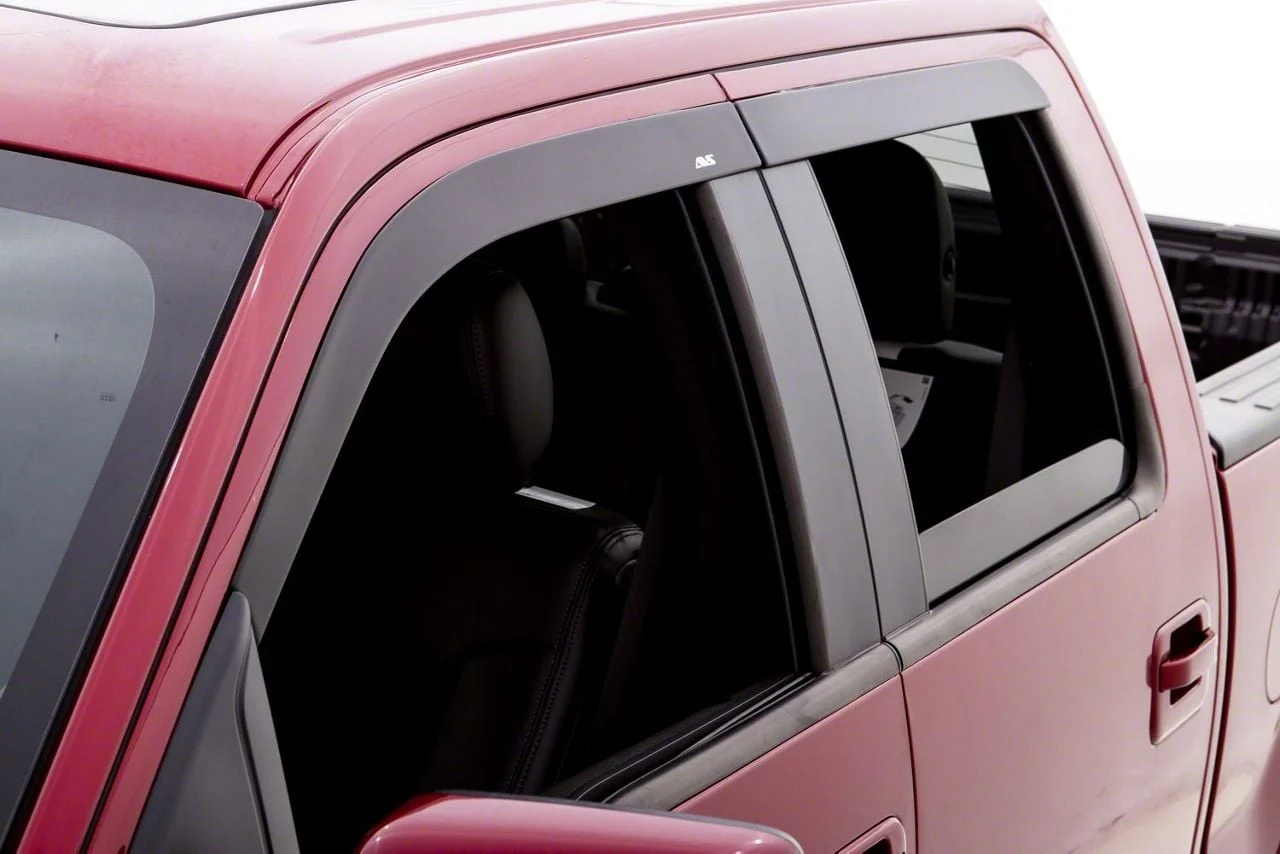 Low Profile Ventvisor Window Deflectors; Front; Matte Black (17-22 F-350 Super Duty SuperCab)