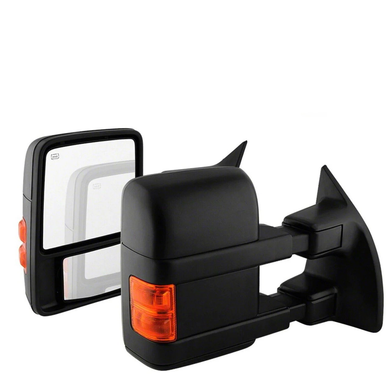 Powered Heated Manual Extendable Mirrors with Amber LED Turn Signals (11-15 F-350 Super Duty)