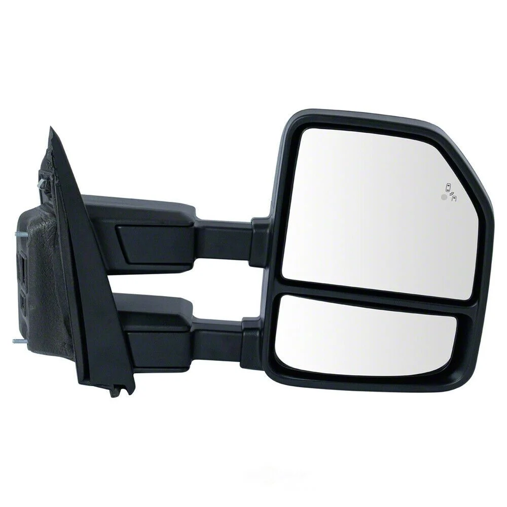 Powered Heated Power Folding Towing Mirror with Blind Spot Detection and Spotlight Puddle Light; Passenger Side (17-18 F-350 Super Duty)