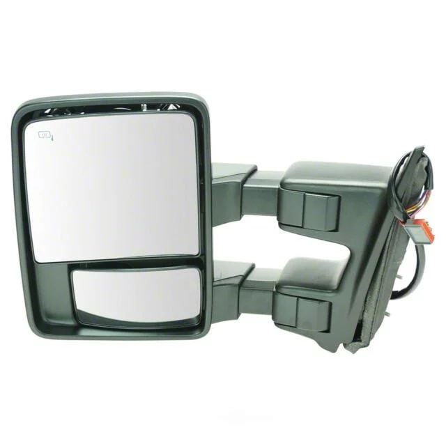 Powered Heated Power Folding Towing Mirror without Cap; Driver Side (11-16 F-350 Super Duty)