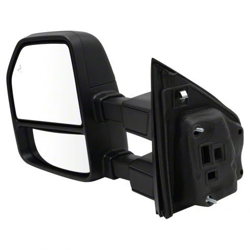 Powered Heated Towing Mirror with Blindspot Detection and Spotlight Puddle Light; Driver Side (17-18 F-350 Super Duty)